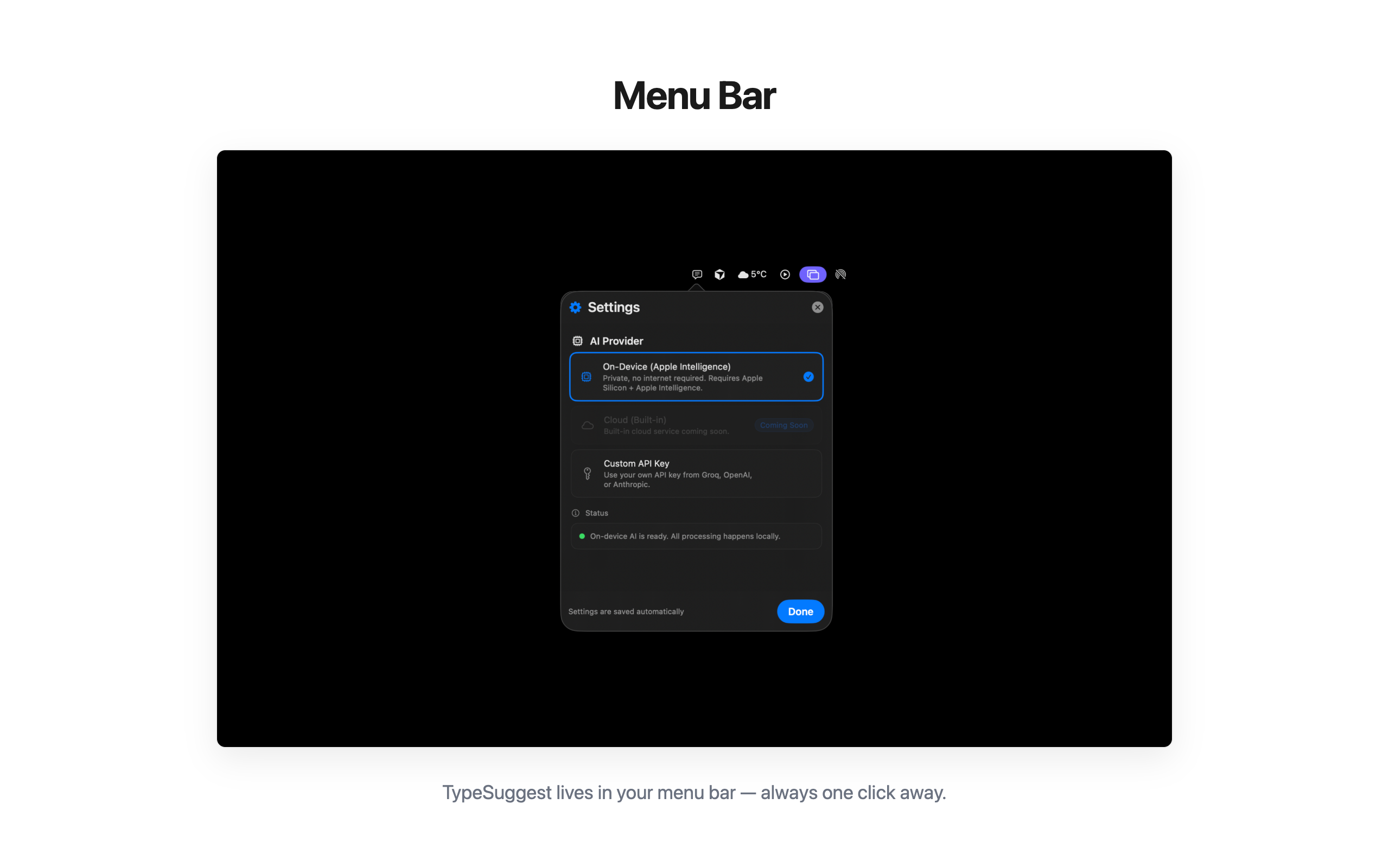 Menu Bar